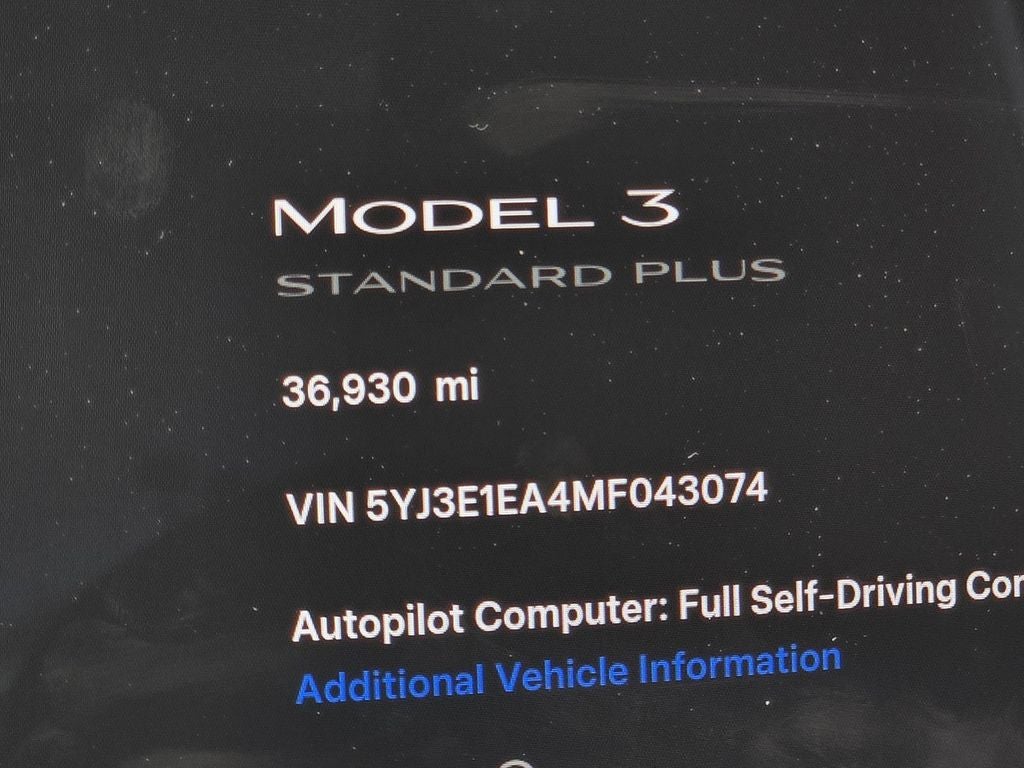 2021 Tesla Model 3 Standard Range Plus