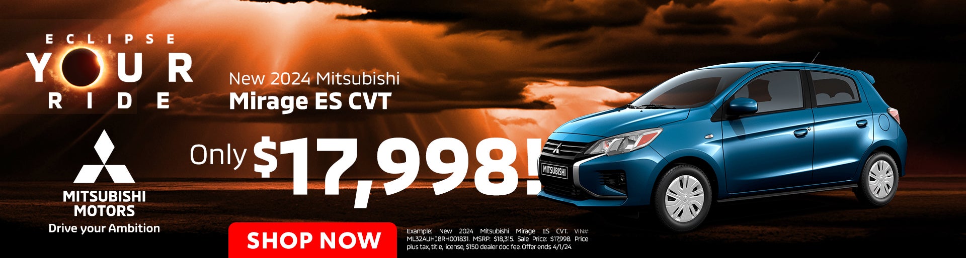 2024 Mitsubishi Mirage ES CVT